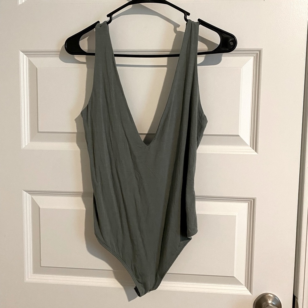 Urban outfitters bodysuit in olive green